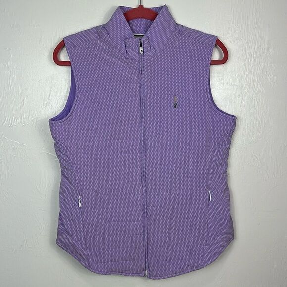 ❤️Last Chance Footjoy Purple Printed Insulated Full Zip Golf Vest Size M - Picture 1 of 7